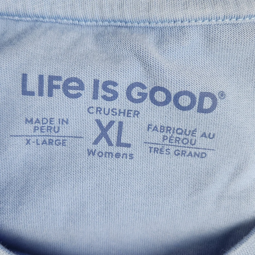Life Is Good Womens Waveheart Crusher Tee Short Sleeve Size XL Blue NEW - Picture 4 of 7